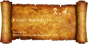 Kindl Adrián névjegykártya